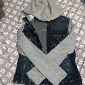 boyfriend blue-jean hoodie